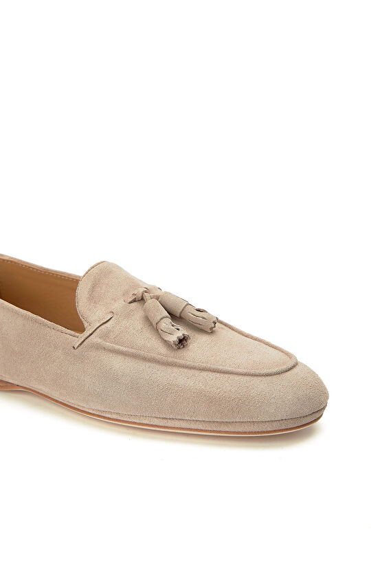 Bej Erkek Günlük Rahat Süet Loafer