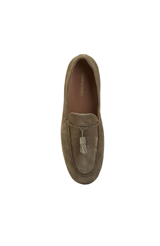 Haki Günlük Rahat Erkek Süet Loafer