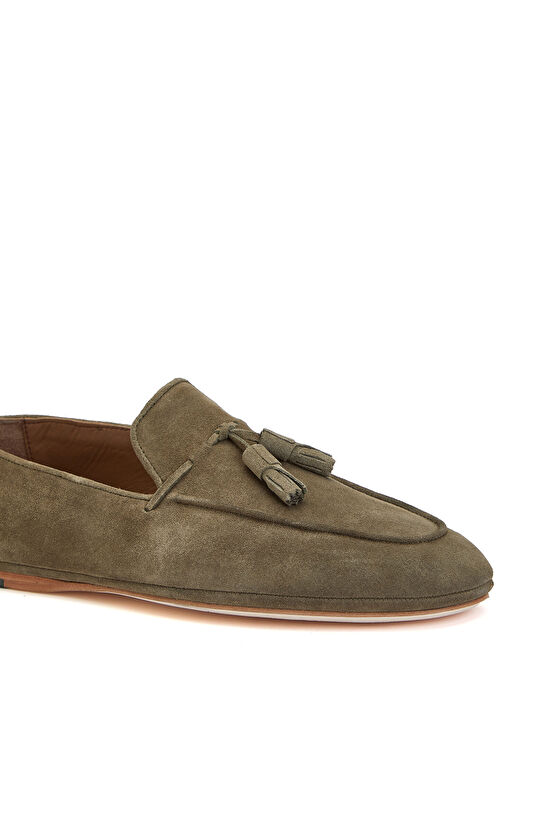 Haki Günlük Rahat Erkek Süet Loafer