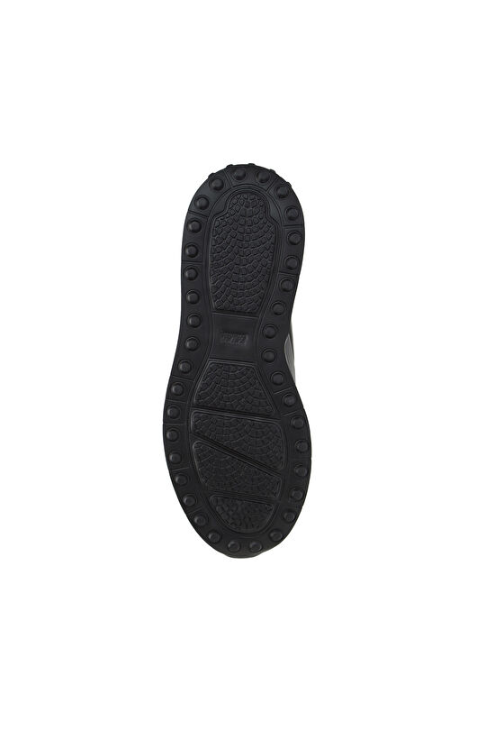 Siyah Dikiş Detaylı Erkek Deri Sneaker