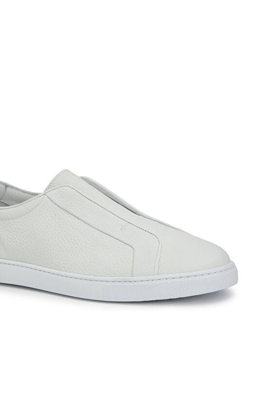 Beyaz Erkek Günlük Rahat Deri Sneaker