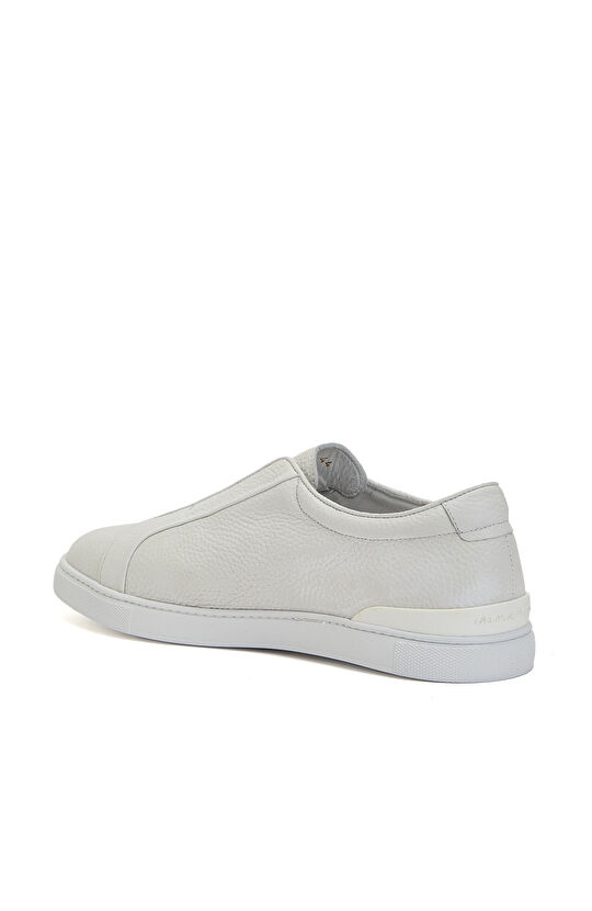 Beyaz Erkek Günlük Rahat Deri Sneaker