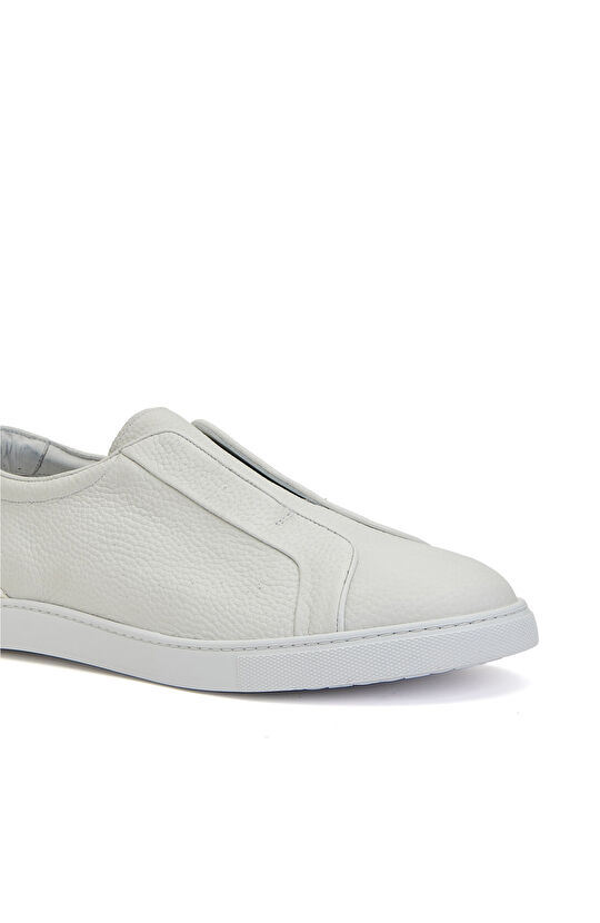 Beyaz Erkek Günlük Rahat Deri Sneaker
