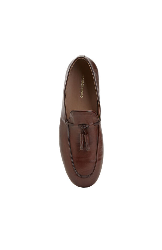 Kahverengi Erkek Günlük Rahat Deri Loafer