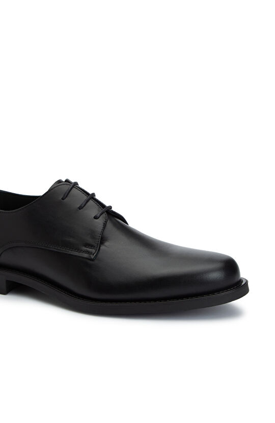 Black Lace-Up Men's Leather Shoes