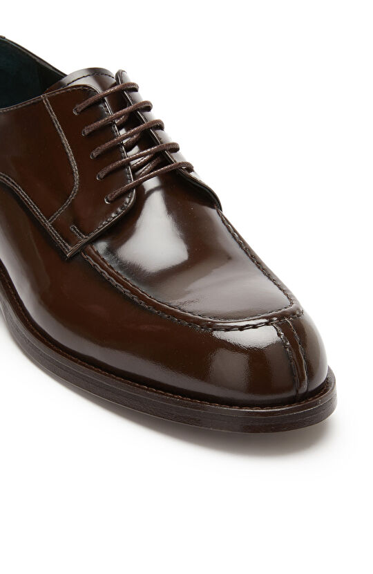 Acı Kahve Bağcıklı Erkek Günlük Deri Ayakkabı