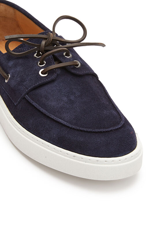 Lacivert Bağcıklı Erkek Günlük Süet Ayakkabı