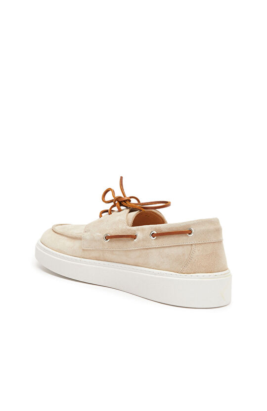 Bej Bağcıklı Erkek Günlük Süet Ayakkabı