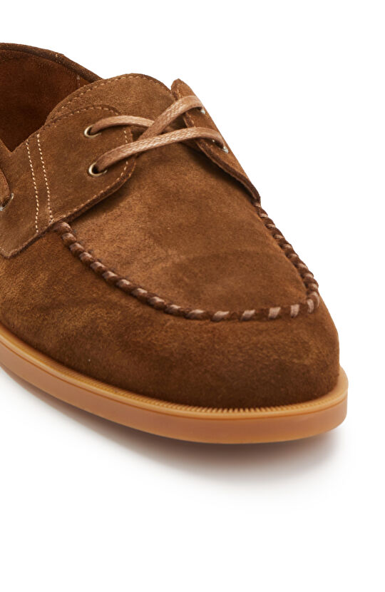 Açık Kahverengi Saraç Detaylı Erkek Süet Ayakkabı