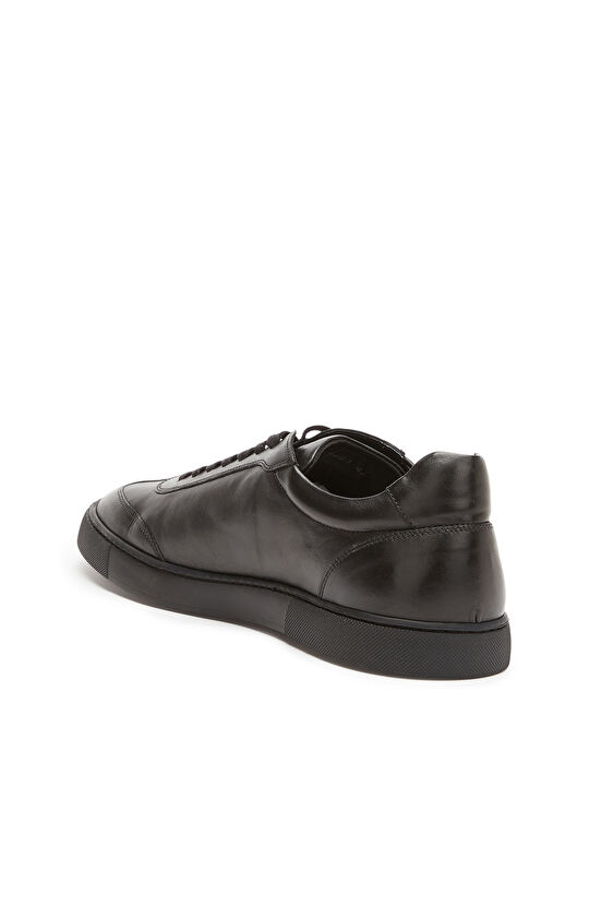 Siyah Erkek Günlük Rahat Deri Sneaker