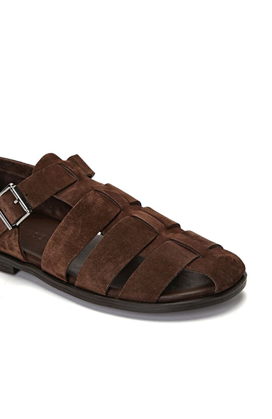 Acı Kahve Erkek Günlük Rahat Süet Sandalet