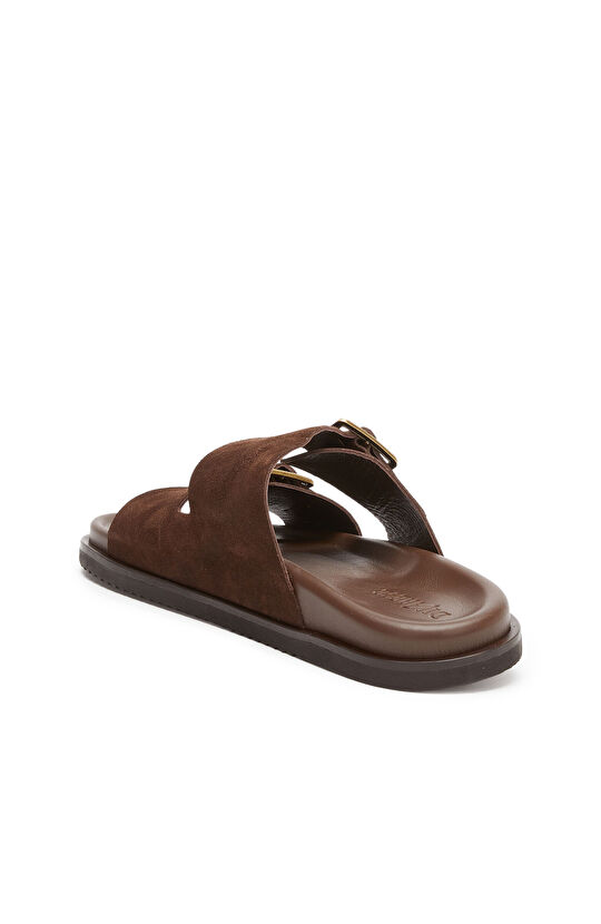 Brown Men's Casual Casual Suede Slippers