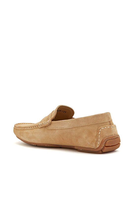 Camel Saddler Detailed Men's Suede Loafer