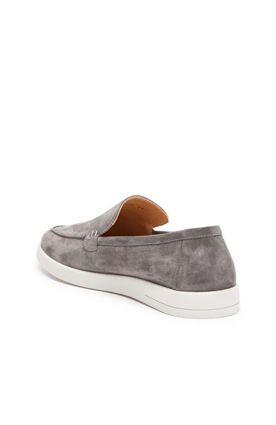 Grey Men's Casual Casual Suede Loafer
