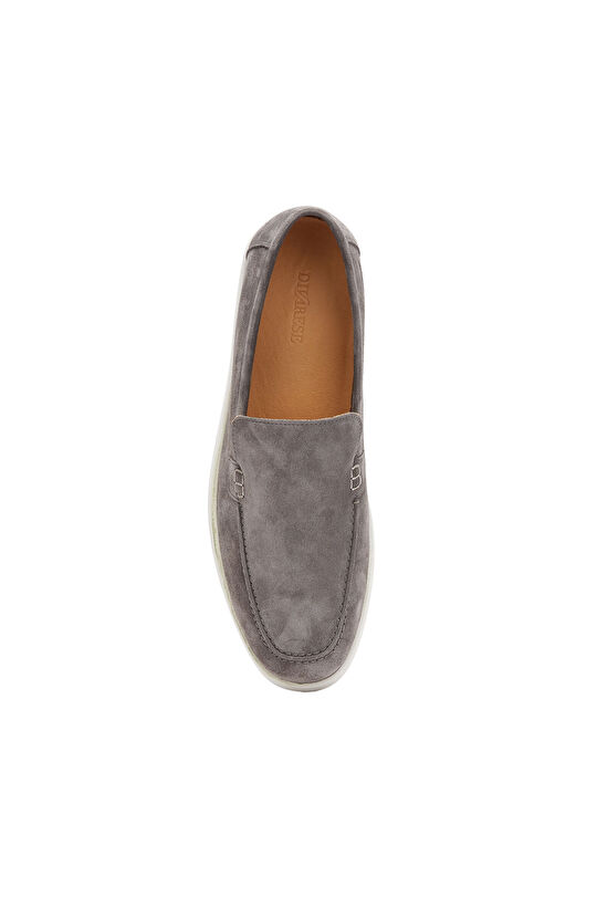 Grey Men's Casual Casual Suede Loafer