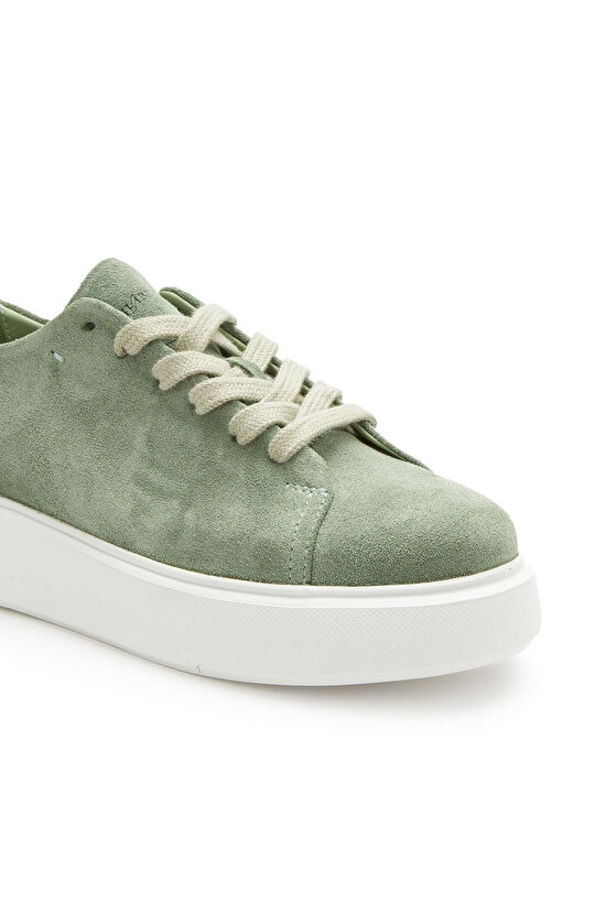 Yeşil Kadın Süet Sneaker