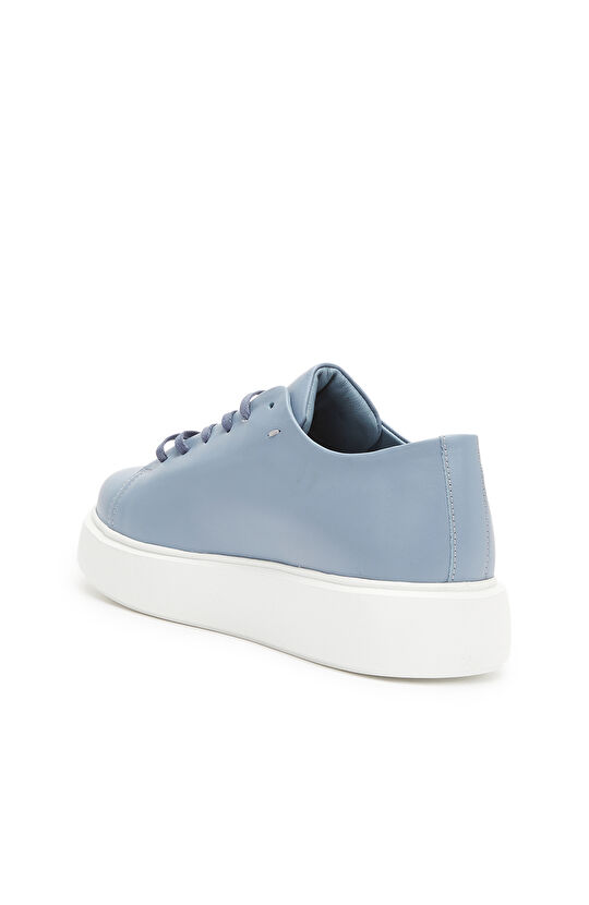 Blue Women's Leather Sneakers