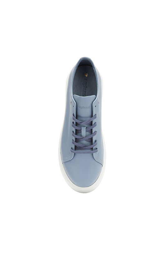 Blue Women's Leather Sneakers