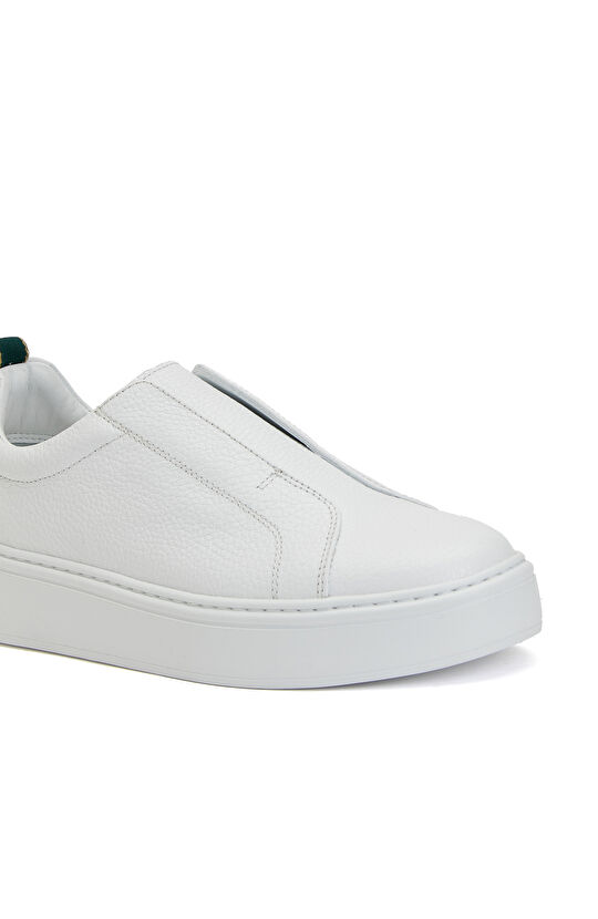 Beyaz Kadın Deri Sneaker