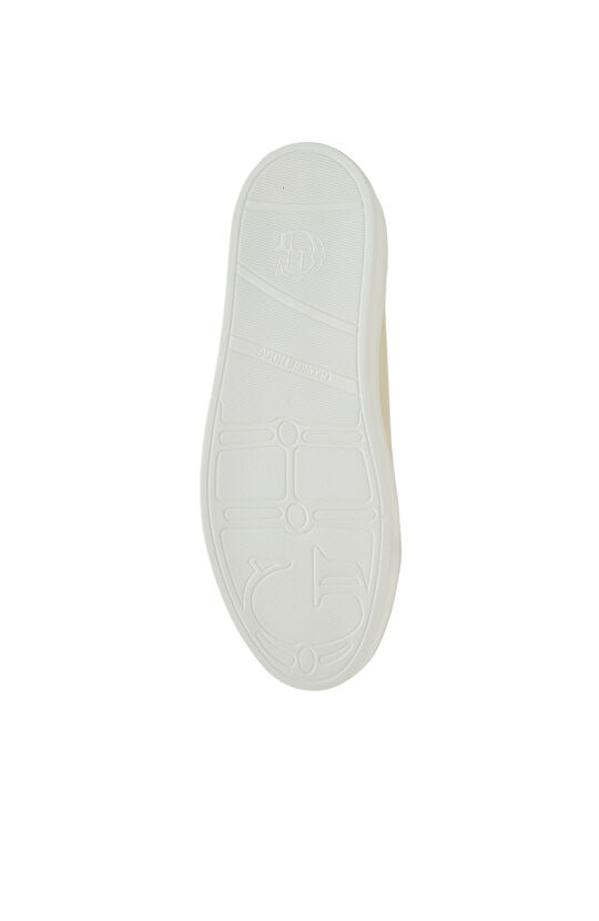 Kırık Beyaz Günlük Rahat Kadın Deri Sneaker