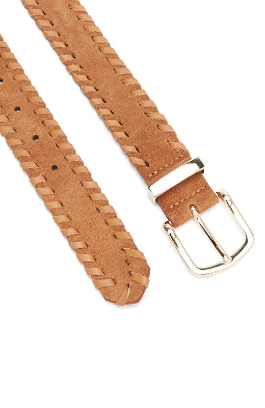 Taba Saraç Detaylı Kadın Süet Kemer