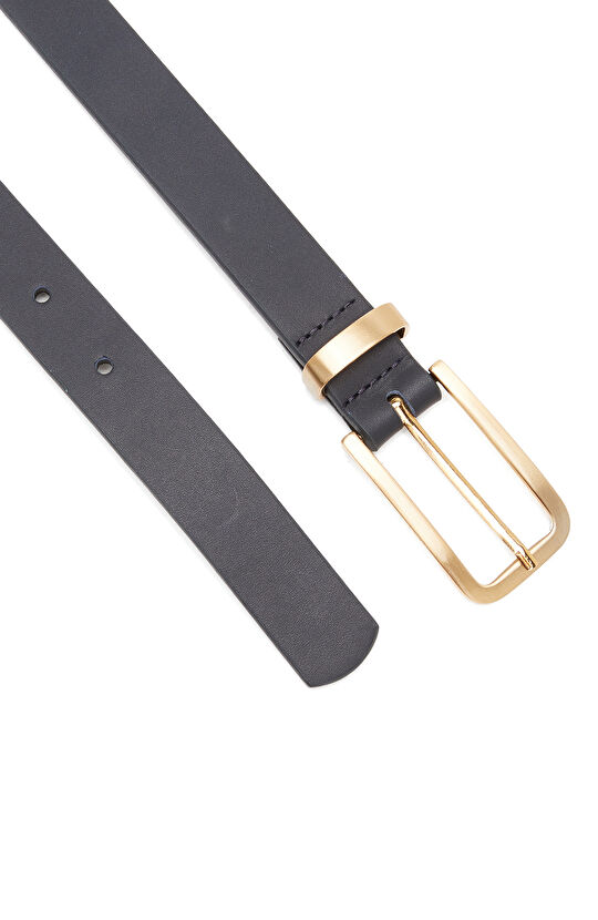 Lacivert Kadın Deri Kemer