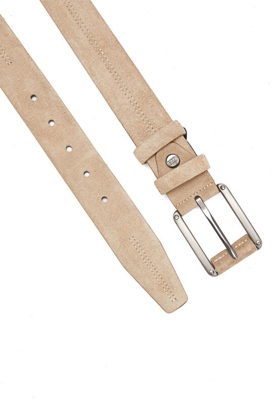 Vizon Dikiş Detaylı Kadın Süet Kemer