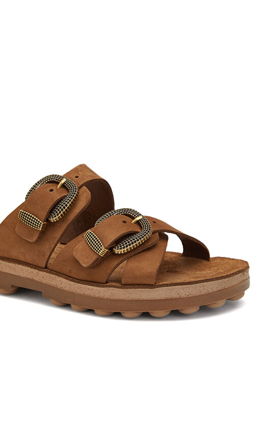 Tan Women's Casual Comfortable Nubuck Slippers