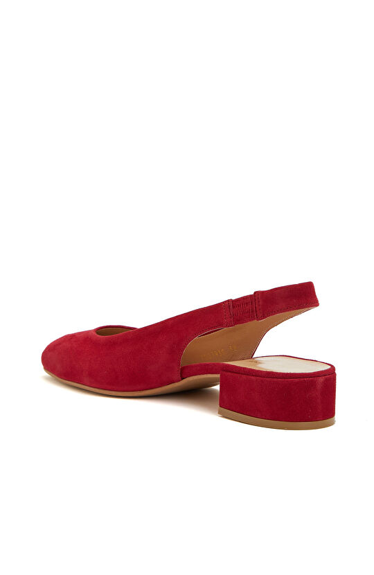 Kırmızı Günlük Rahat Deri Babet