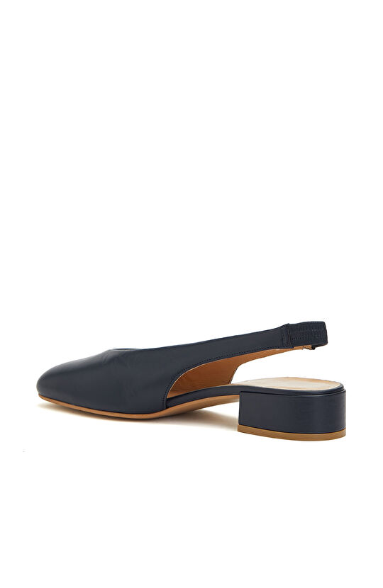 Lacivert Günlük Rahat Deri Babet