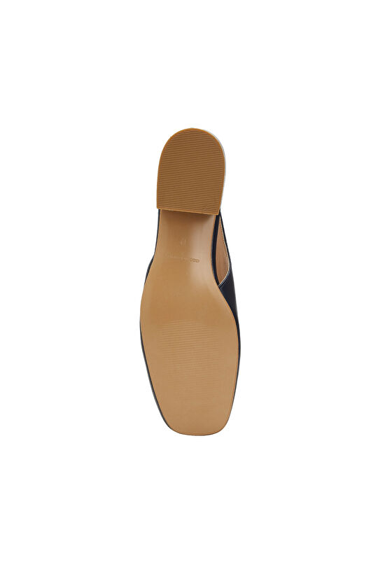 Lacivert Günlük Rahat Deri Babet