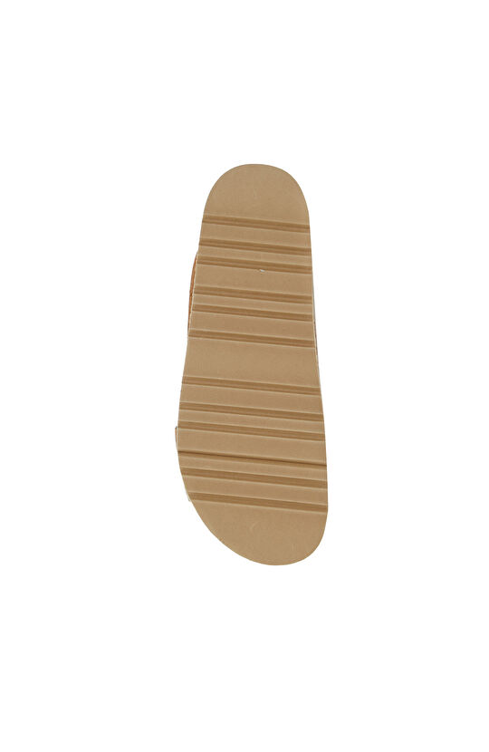 Camel Toka Detaylı Kadın Süet Terlik