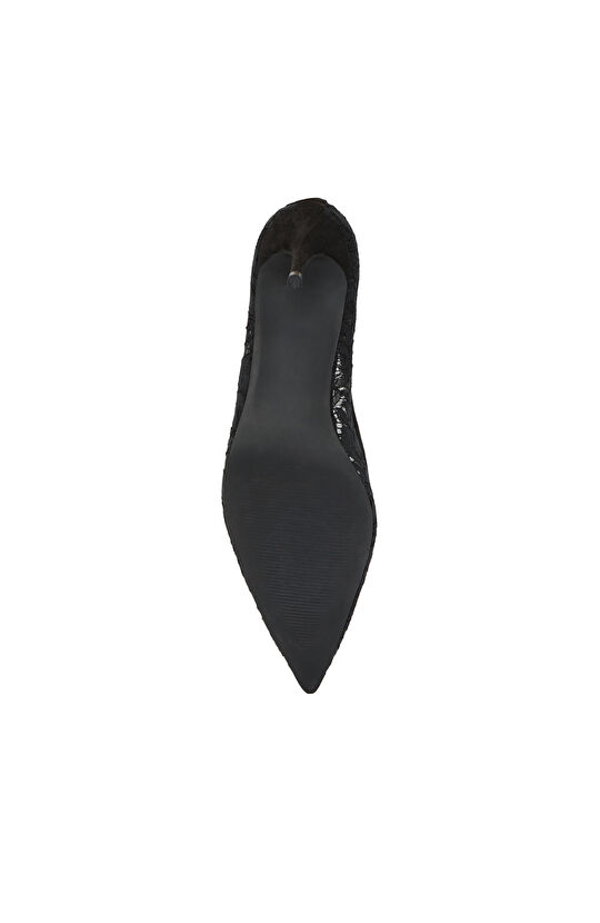 Siyah Dantelli Stiletto