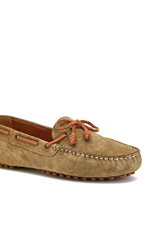 Haki Kadın Süet Loafer