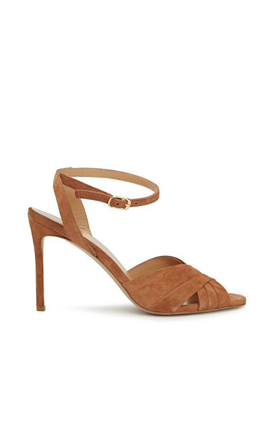 Tan Women's Suede Sandals