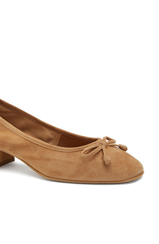 Tobacco Suede Heeled Shoes