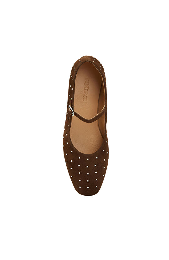 Brown Stone Women's Leather Ballet Flats