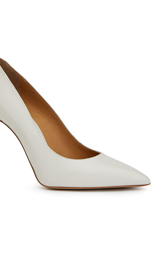 Kırık Beyaz Günlük Rahat Deri Ayakkabı