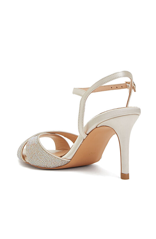 Stone Leather Evening Sandals