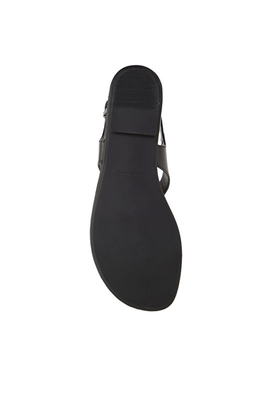 Black Women's Leather Sandals
