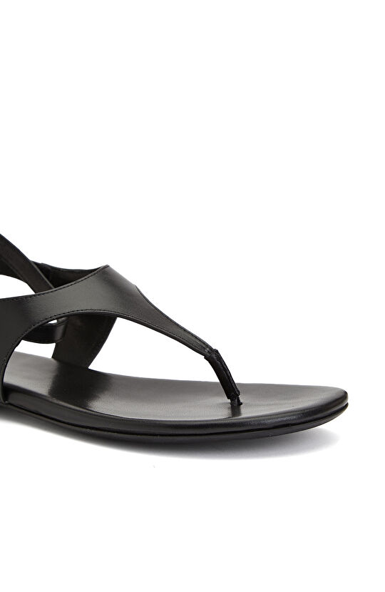 Black Women's Leather Sandals
