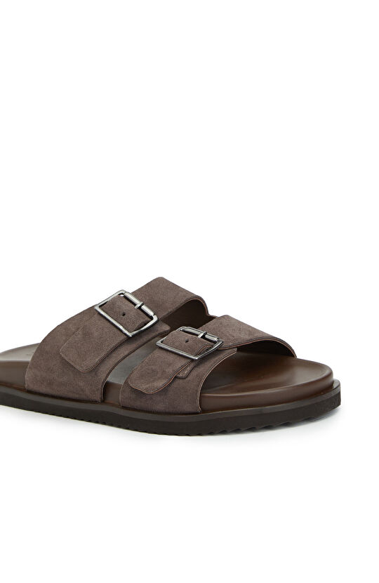 Vizon Toka Detaylı Kadın Süet Terlik