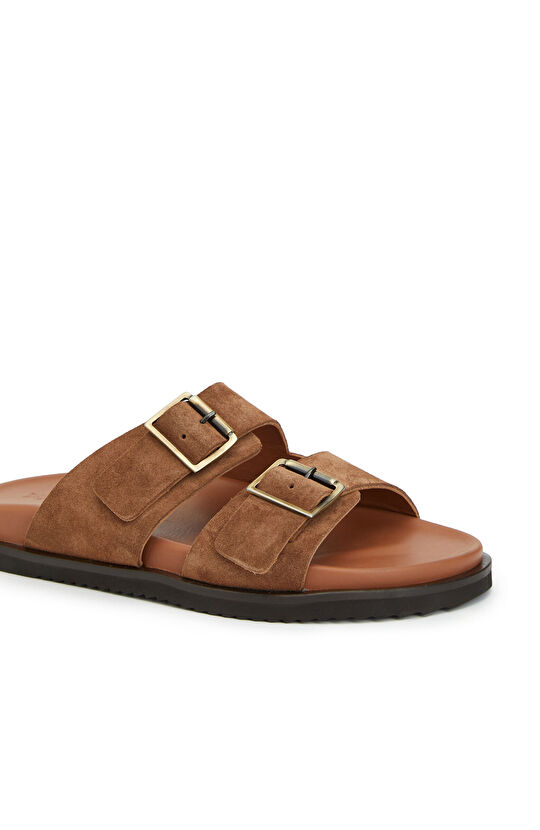 Taba Toka Detaylı Kadın Süet Terlik