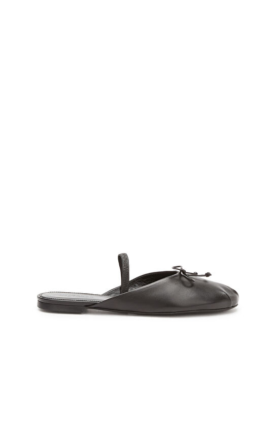 Siyah Kadın Rahat Deri Terlik