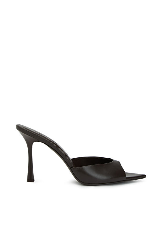 Kahverengi Kadın Deri Terlik