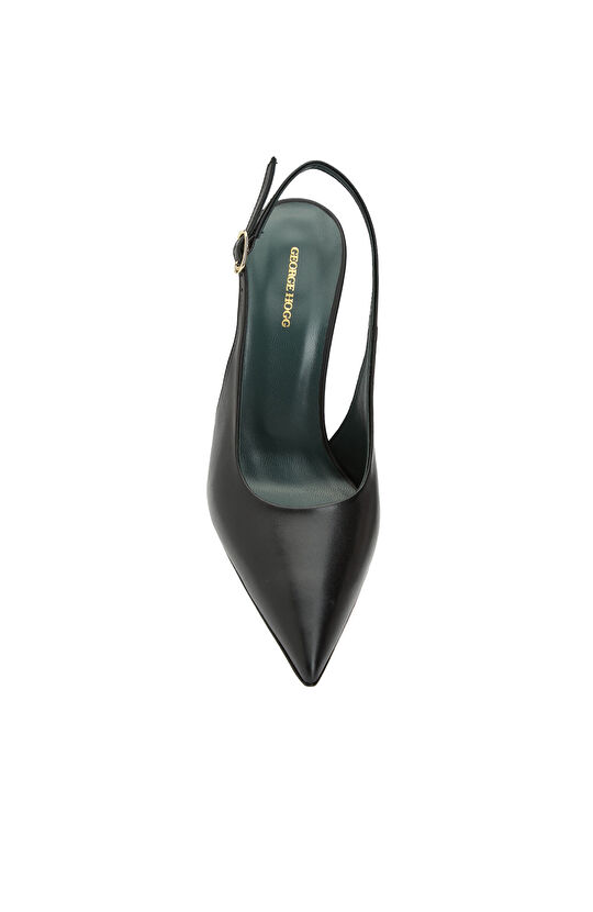 Siyah Günlük Rahat Deri Stiletto