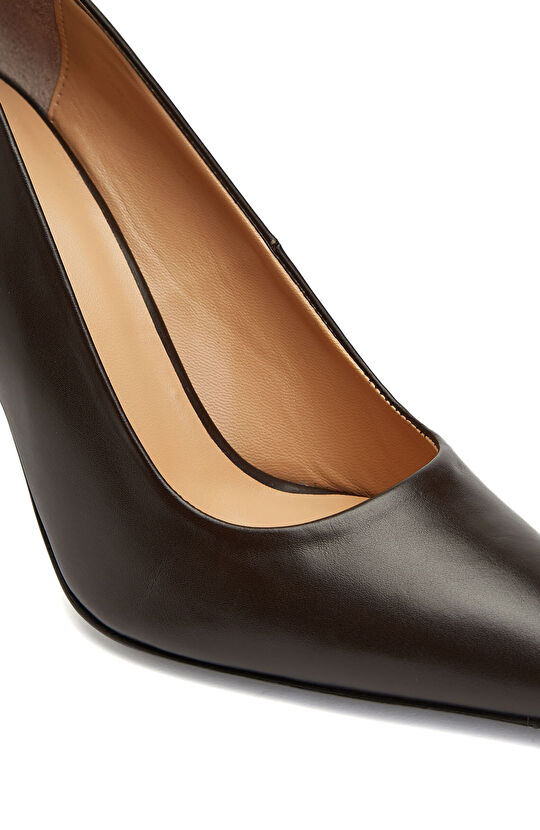 Brown Leather Stiletto
