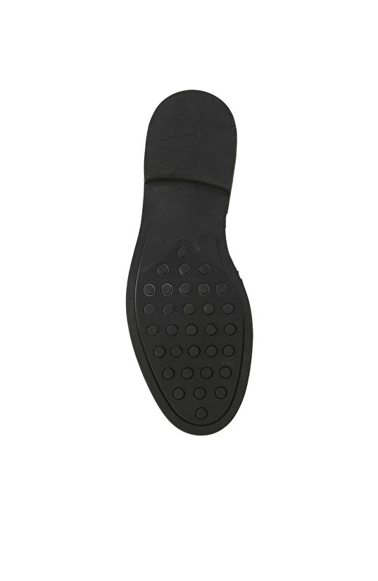 Siyah Toka Detaylı Kadın Deri Loafer