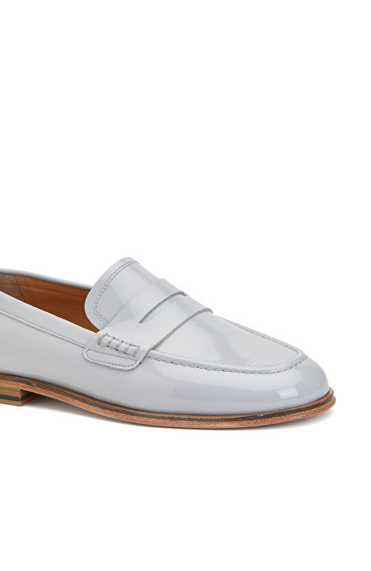 Açık Mavi Kadın Rugan Loafer