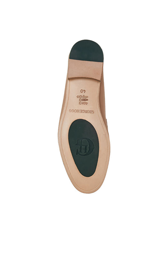 Mink Buckle Detailed Women's Leather Loafer